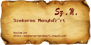 Szekeres Menyhért névjegykártya